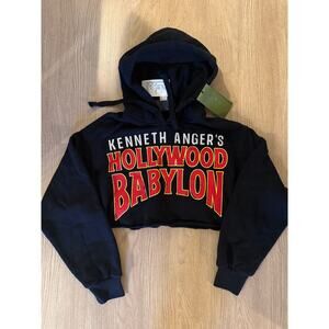 Gucci NWT Hollywood Babylon Cropped Sequin Hoodie XS